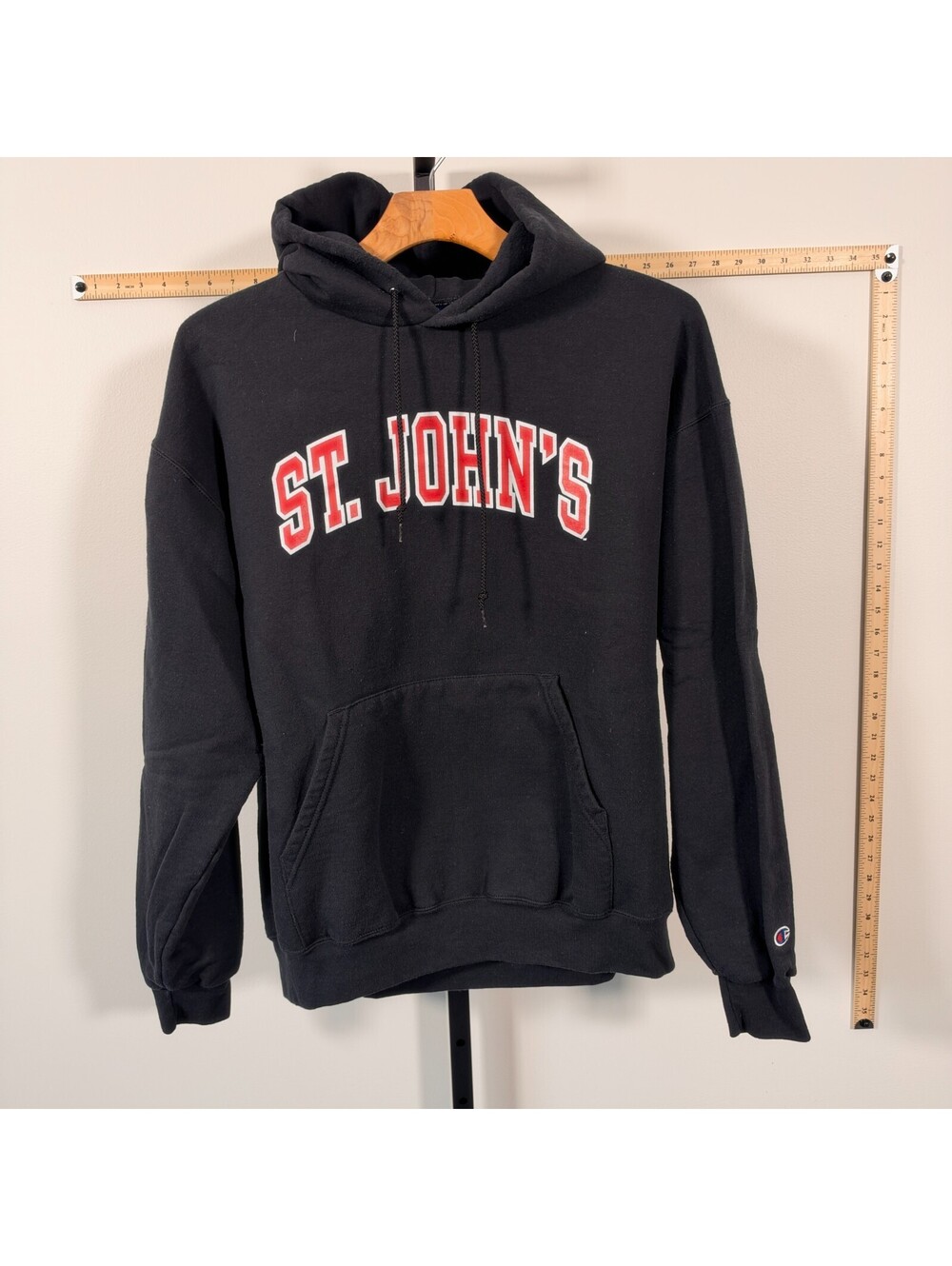 Champion XL St. Johns Black Red Hoodie Sweatshirt